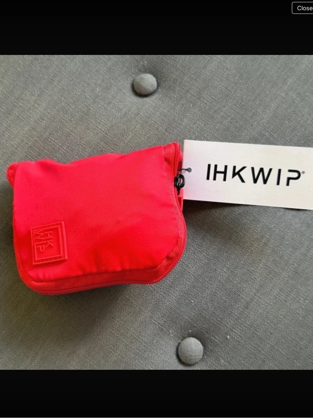 “NWT” IHKWIP Packable XL Cosmetic Travel Case.  Neon Orange